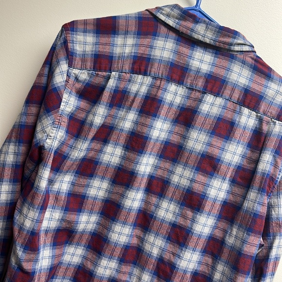 Nautica blue and burgundy flannel - Picture 7 of 7